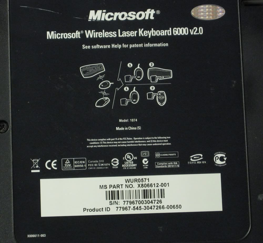 Microsoft Wireless Laser Mouse and Keyboard 6000 2 0 Bundle