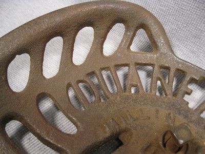 Antique Duane H Nash Farm Tractor Implement Seat Millington NJ