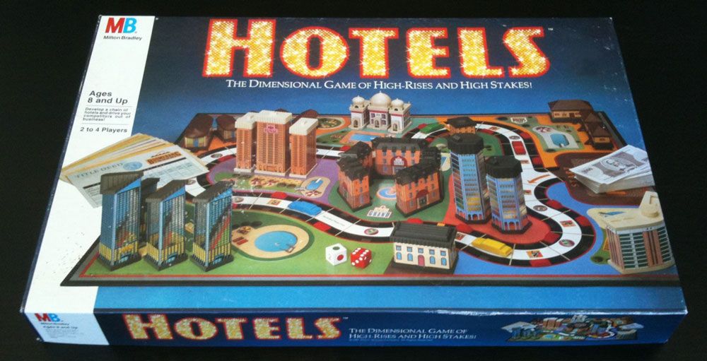 Hotels Board Game Milton Bradley Company