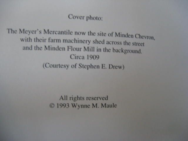 Minden Nevada Wynne M Maule Signed