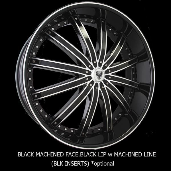 28 Wheels Rims Package Free Tires Venice Dolce Black Chrome 6x139 7