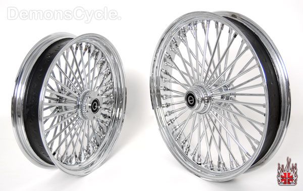 Chrome Fat Mammoth Custom Wheels 21x3 5 18x4 25 48 Spokes for Custom