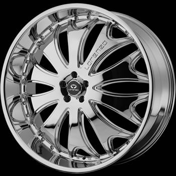 20x10 Chrome Wheels Lorenzo WL029 5x120 X5