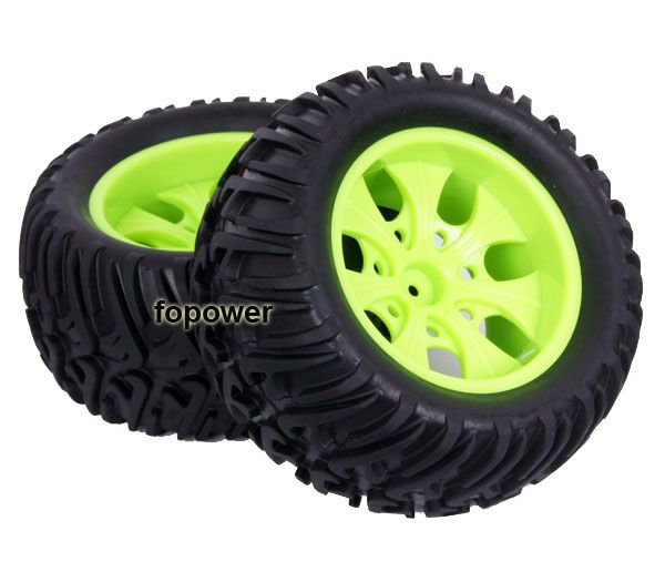 4pcs RC Rubber Sponge Tires Tyre Wheel Rim HSP 1 10 Monster Bigfoot