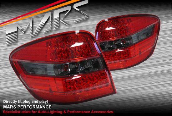 Smoked Red LED Tail Lights Mercedes Benz W164 ML63 ML500 ML350 ML320