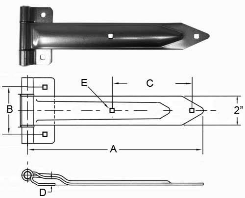 16 HINGE 1/4 O/S .340SQLOW PRO 5.75 OVER MOLD