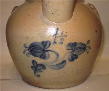 Antique Van Schoick Dunn New Jersey Stoneware Batter Jug