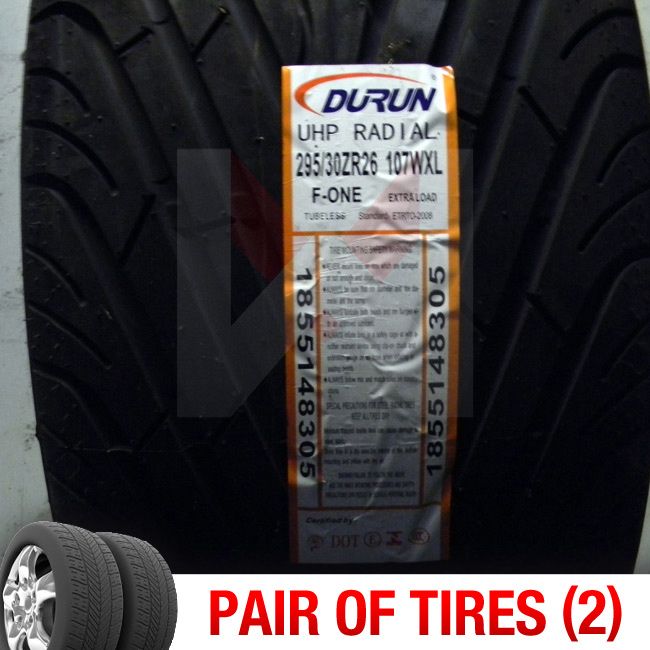 Set of 2 New 295 30R26 Durun Fone Two Tires 1 Pair 295 30 26 2953026