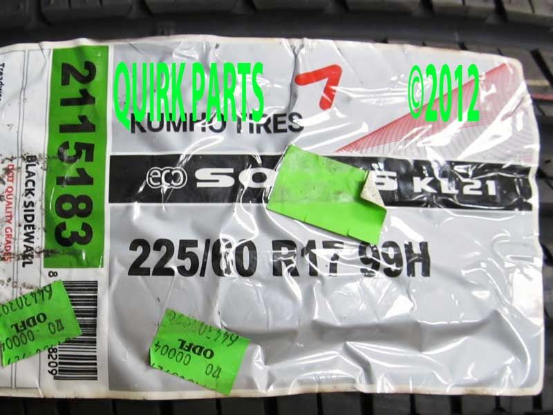 Kumho Eco Solus KL21 225 60R17 99H Tire Rendezvous Uplander Aztek New