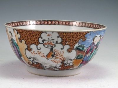 Chinese Export Porcelain Rose Mandarin Famille Rose 19th C Small Bowl