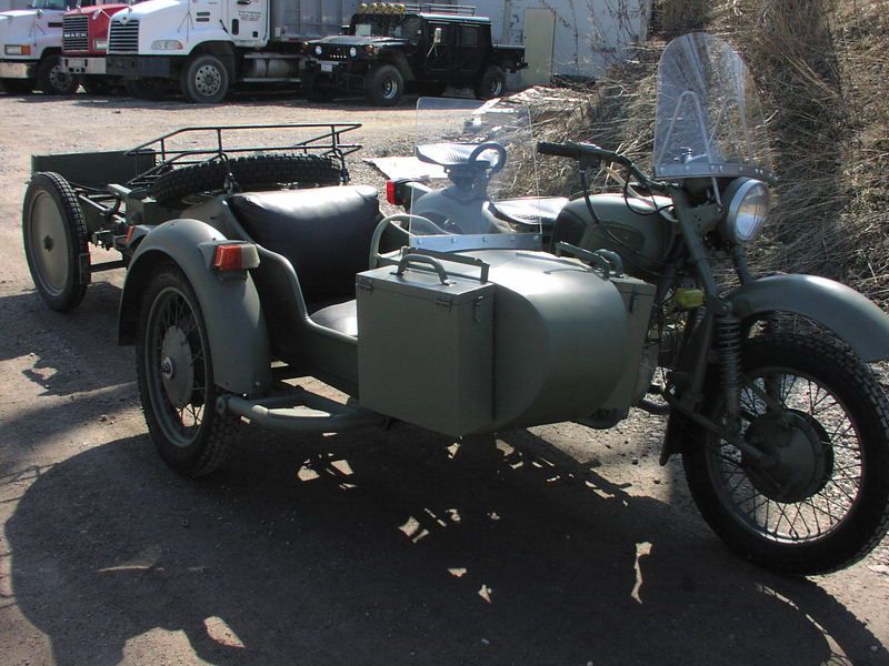 WWII Military Motorcycle Cargo Trailer Ural Dnepr BMW