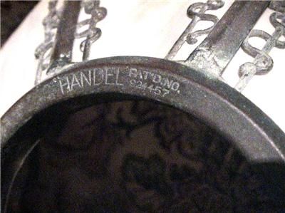 Handel Overlay Lamp Signed Base Shade Excellent All Original Shipping