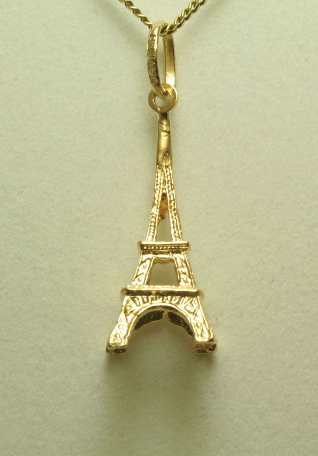 Anhänger 750 18 kt. Gold Gelbgold Eiffelturm Paris