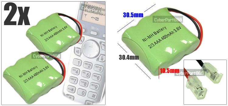 features voltage v 3 6v capacity 400mah size 3 x 2