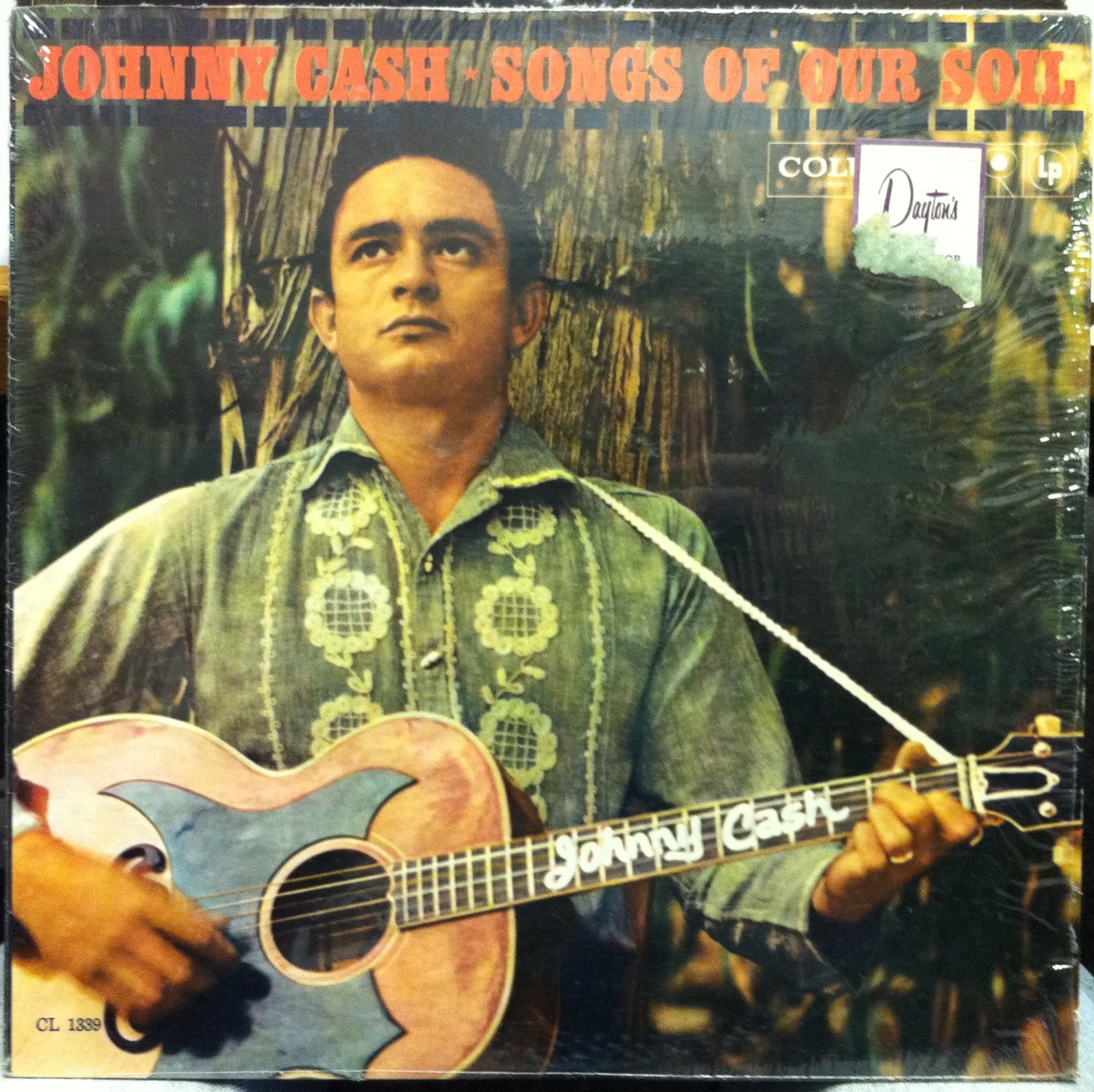 JOHNNY CASH songs of our soil LP VG+ CL 1339 Vinyl 1959 in Shrink Mono