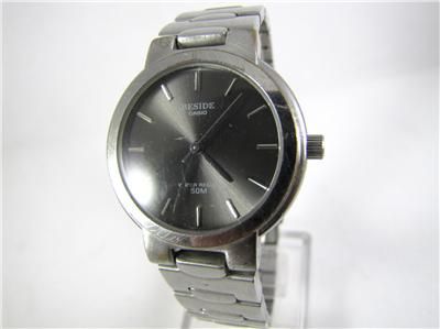 Quartz Watch CASIO BESIDE MTP 1134 Analog Stainless Steel Band Run