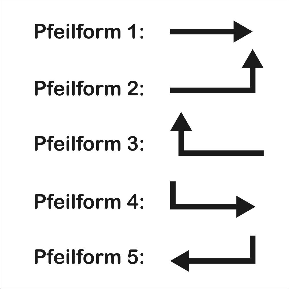 10 Pfeile selbstklebend, Aufkleber, verschiedene Größen, Formen