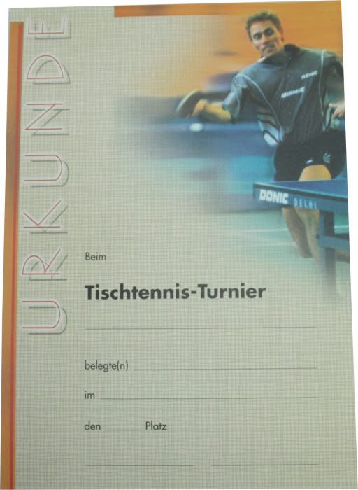 Urkunde   10 Stück   Tischtennis   DONIC