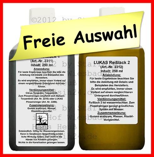 LUKAS REIßLACK KRAKELIERLACK ANTIKLACK 250ml   FREIE AUSWAHL (4,79