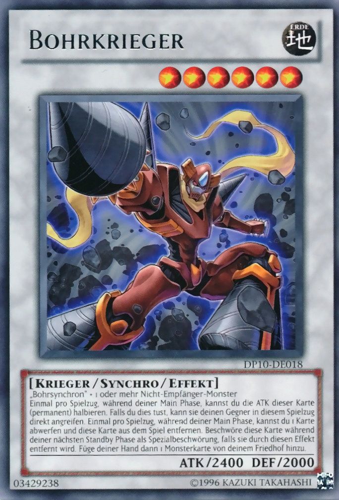 BOHRKRIEGER * DP10 DE018 * Rare , ATK/2400, yu gi oh