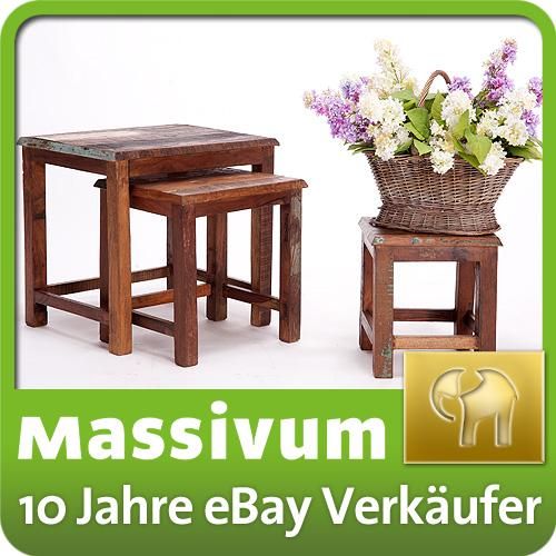 Beistelltisch Set Blumenhocker Tische Vintage AVADI