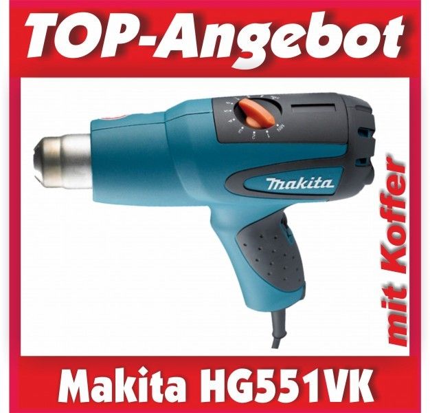 Makita Heißluftgebläse HG551VK mit Koffer