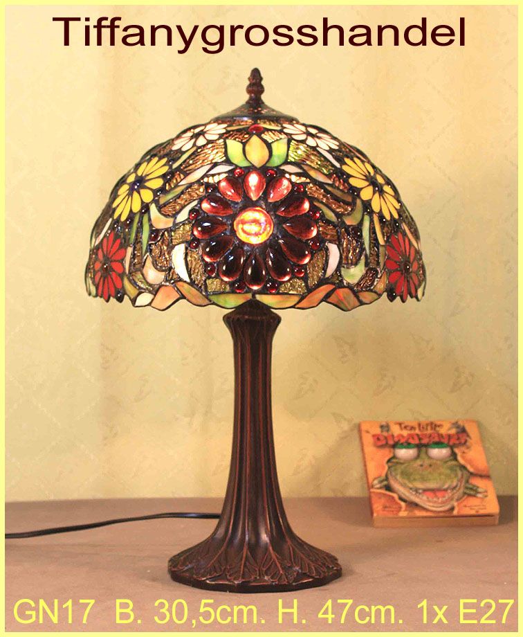 Tiffany Stand Tisch Lampe Tischlampe Tiffanylampe GN17