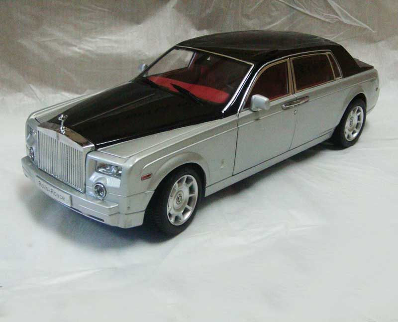 18 Rolls Royce Phantom Diecast black&silver Free Ship