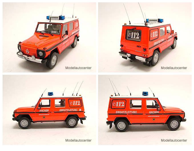 Mercedes 230 GE W460 Berufsfeuerwehr Aachen Modellauto 1 43 Minichamps