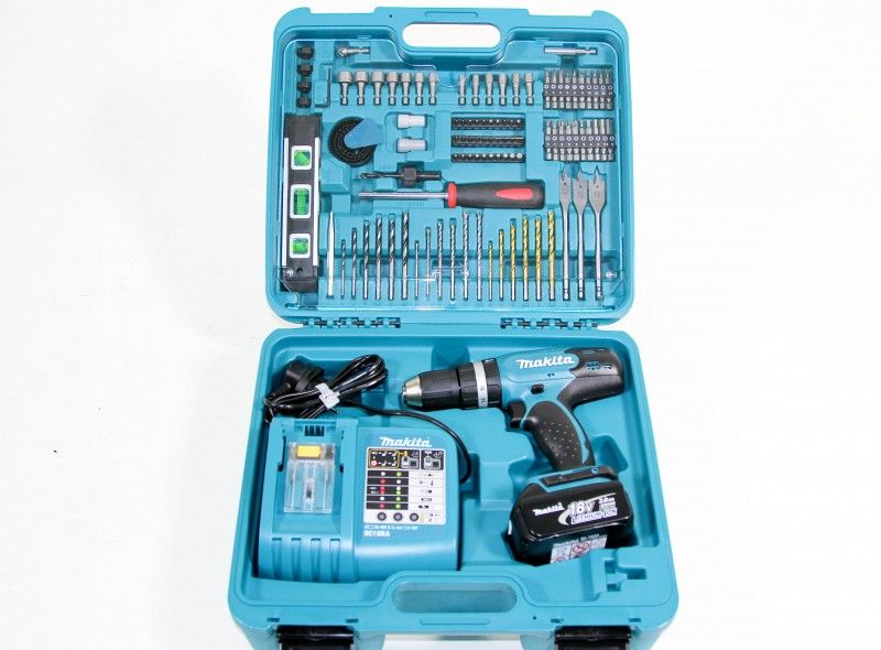 Makita BHP453 RFTK 18V Akku Schlagbohrschrauber Set incl 1x 3 0AH Akku