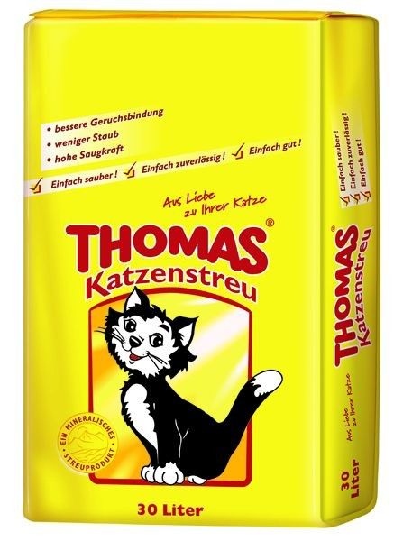 67EUR/1l) 30 Liter Thomas Katzenstreu Katzeneinstreu klumpbildend