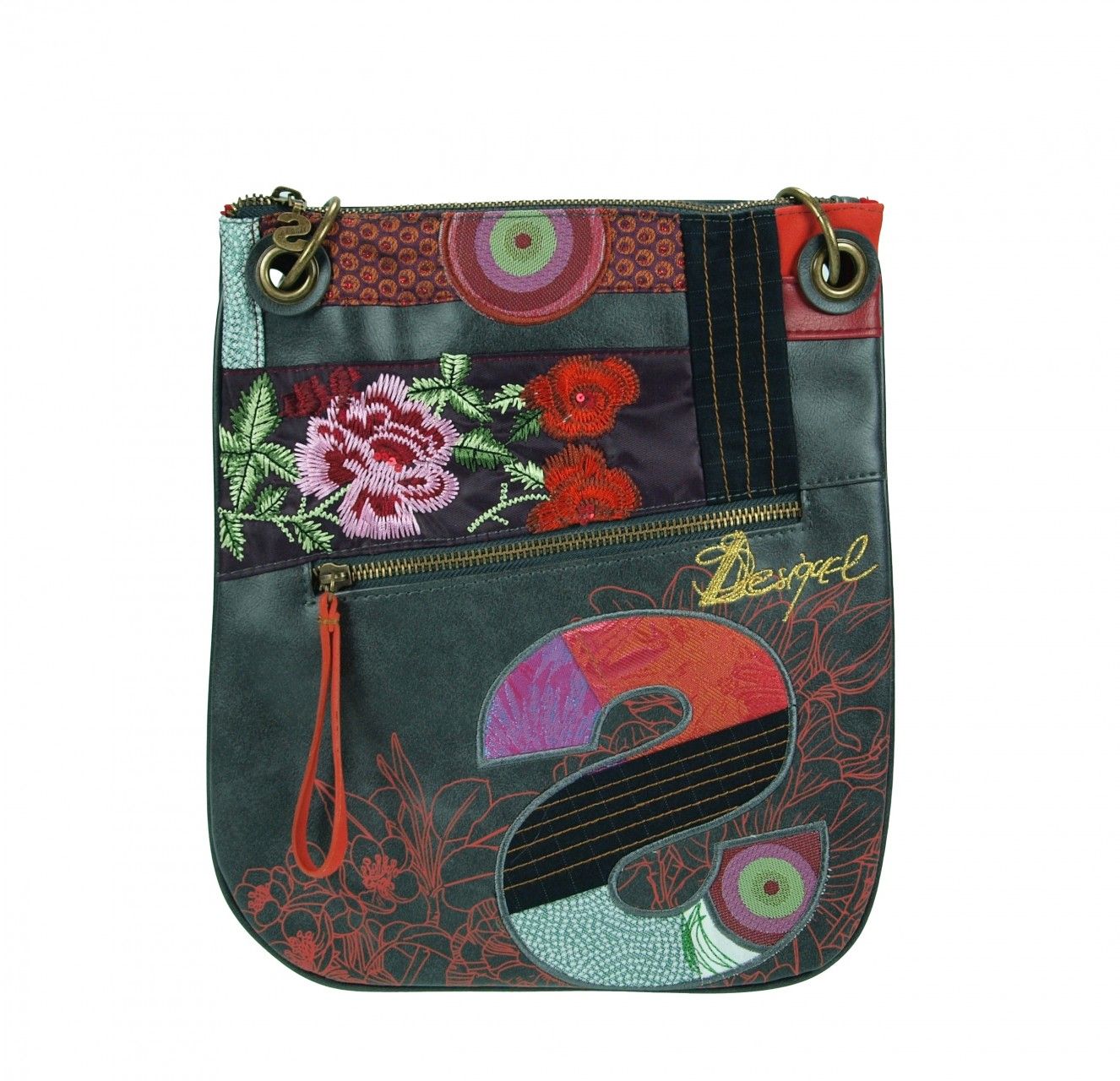 Desigual Bols Fun Patch Damen Crossover Bag Handtasche Beuteltasche