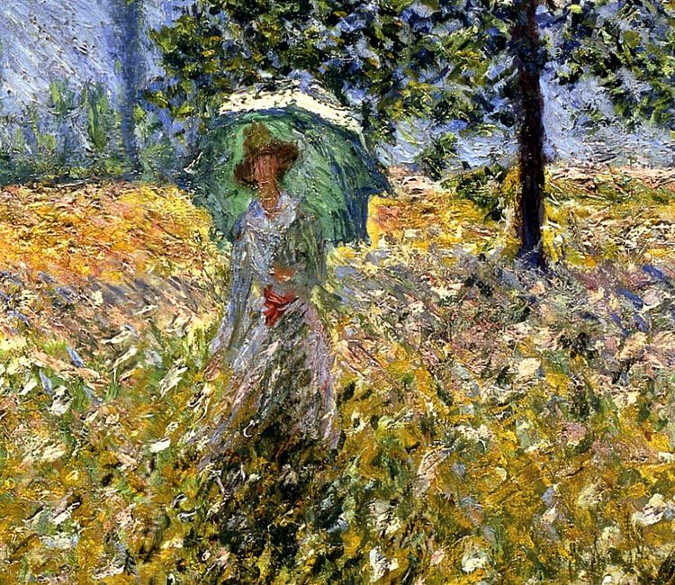 CLAUDE MONET FELDER IM FRÜHLING FAKSIMILE A3 33 im Goldrahmen