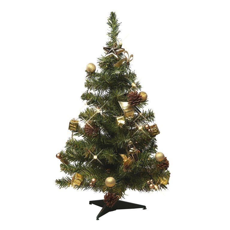 Dekorierter Tannenbaum, ca. 60 cm x 33 cm, Weihnachtsbaum