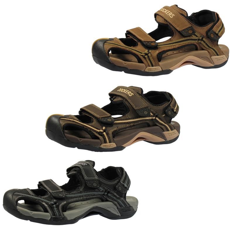 NEU DOCKERS Herren Sandalen Schuhe Wassersandale schwarz cafe desert