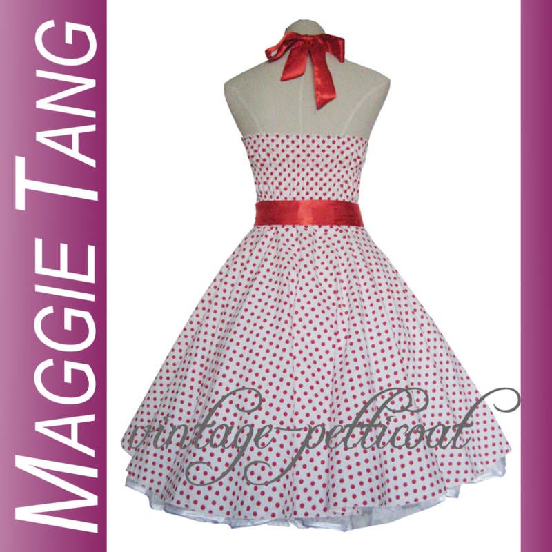 50e Jahre Tanz Kleid zum Petticoat Rockabilly 34 42