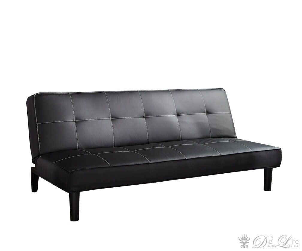 Schlafsofa Samba 177x95 Schwarz Sofa mit Schlaffunktion Bettsofa