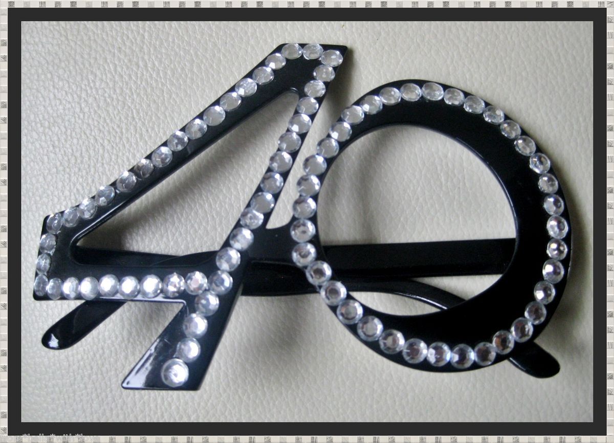 Lustige Strass Brille 40.Geburtstag Brille 40 Strass Gag Happy