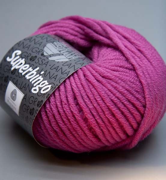 Lana Grossa Superbingo 001 himbeerrosa 50g Wolle