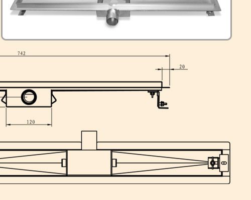 Duschrinne Duschablauf Ablaufrinne Bodenablauf befliesbar 70 cm