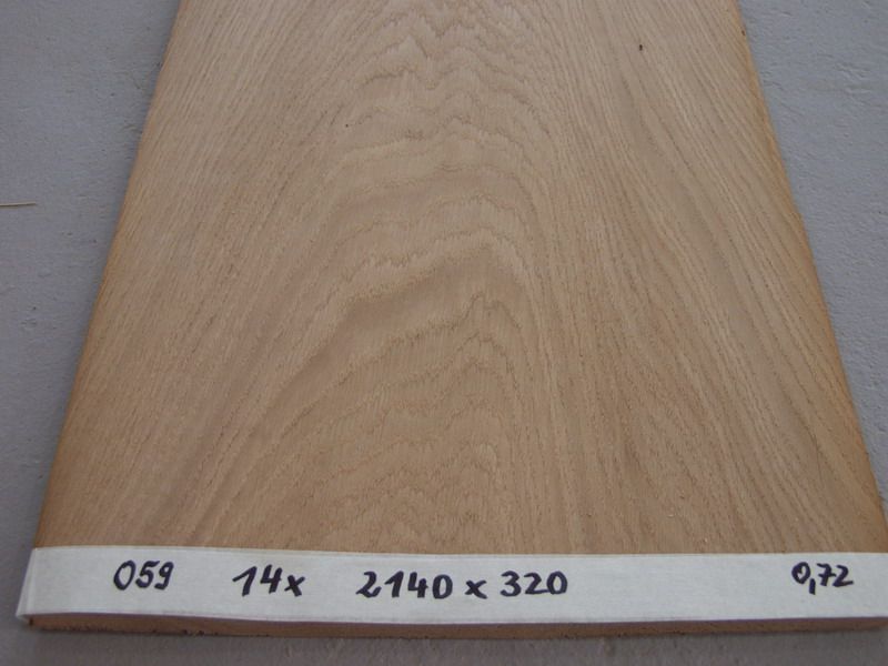 14 Blatt Eiche Furnier 9,58 qm , 2140 x 320mm Funier Holz Platten 059