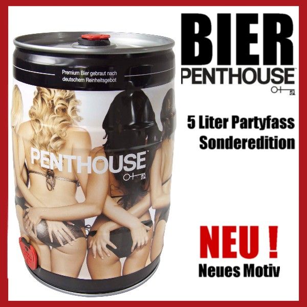 Penthouse Bier 5 Liter Partyfass frisch Neues Motiv ab 1. 