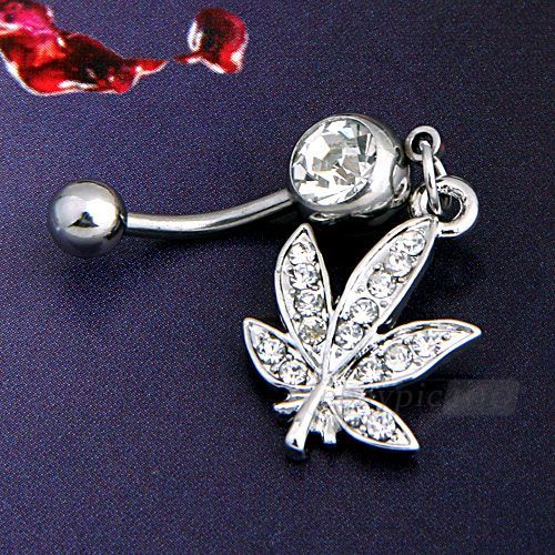 Bauchnabelpiercing Bauchpiercing 316L Edelstahl Blume Weiß 40mm TOP