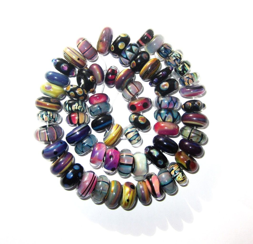 EMMIBEADS handmade Lampwork Beads SRA RAKU 64 Disc