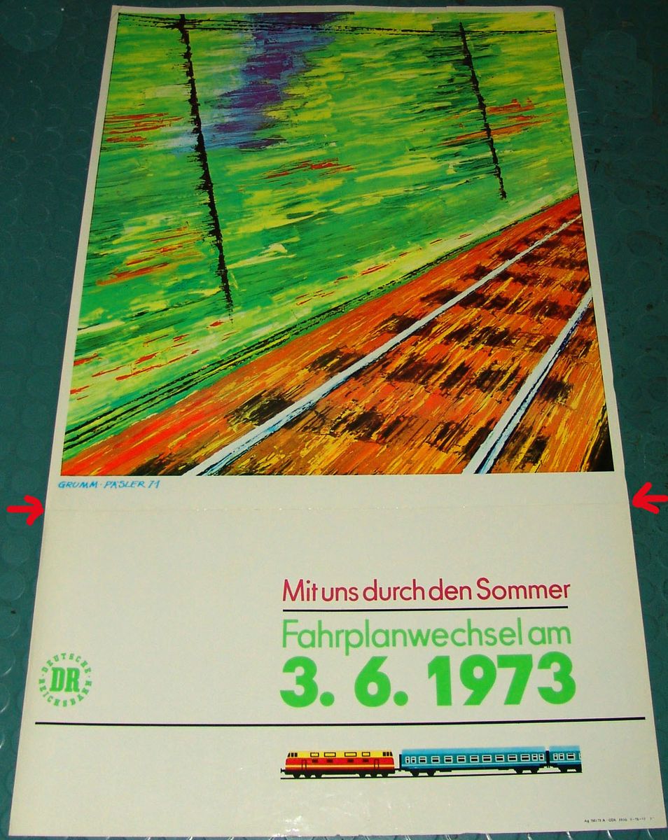 DR DEUTSCHE REICHSBAHN PLAKAT WERBEPLAKAT REKLAME POSTER 70ER DDR