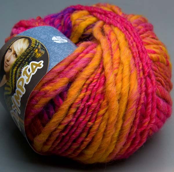 Lana Grossa Olympia 008 orangefuchsia 100g Wolle