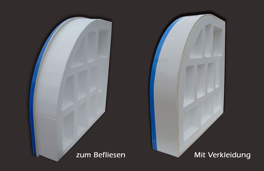 Duschwanne quadratisch mit Styroporträger CANIO 70x70, 80x80, 90x90cm