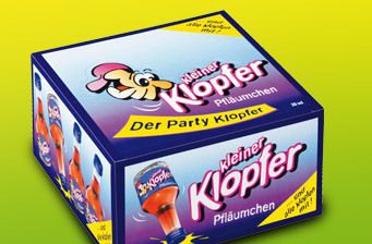 75 Fläschen Klopfer Pflaume a 0.02l Karneval Schnäpse Kleiner (1L=16