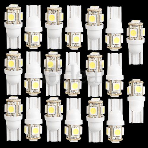 20 Stk. T10 194 168 W5W 5 5050 SMD LED Birne Xenon Weiß Auto