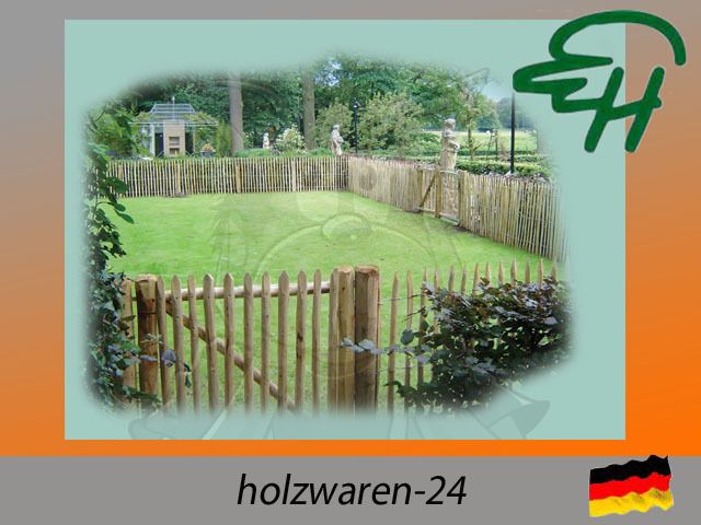 Kastanienzaun Staketenzaun Holzzaun Kastanie 90x460 cm Weide Garten